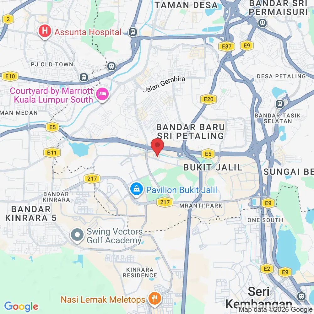 Map showing Heal Dental Clinic at Aked Esplanad, Bukit Jalil, Kuala Lumpur